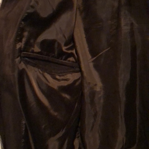 Zara brown suede leather bomber jacket - Picture 6 of 7